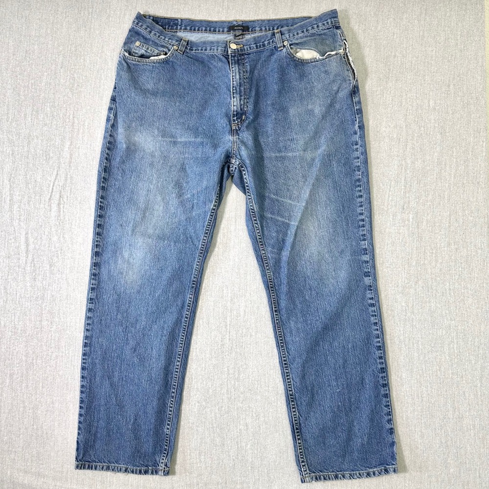 Alfani Jeans Men's 40x32 Blue Denim Straight Leg Classic Fit Medium Wash‎